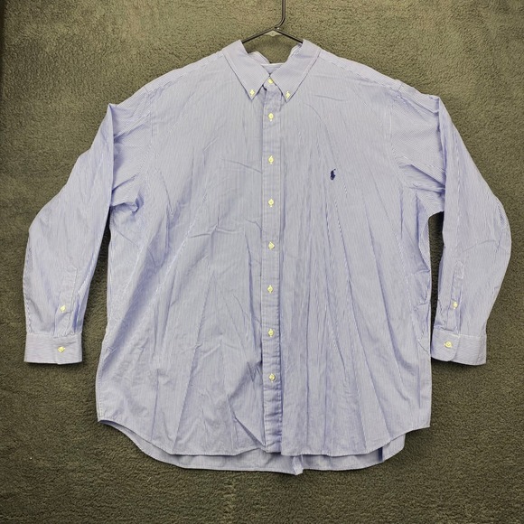 Ralph Lauren Striped Button Down Shirt Long Sleeve Dress Shirt 3XB‎ 3TG - Picture 1 of 10